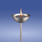 Flammschale 35cmØ 15cm tief mit Zapfen, geeignet für alle Standfüße und Brenntöpfe