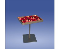 Kerzenschale Rechteck Edelstahl 6cm Rand, 30x50cm oder 40x60cm wählbar
