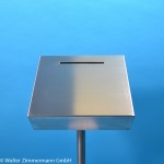 Spendenbox Edelstahl gebürstet 310 x 210 mm°