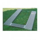 Sicherheitsgrablaufroste Aluminium für lange Grabfelder, 420mm oder 300mm breit, klappbar oder einhängbar wählbar**