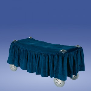 Scherenwagenbehang blau
