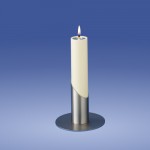 Tischleuchter Edelstahl D54