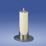 Tischleuchter Edelstahl D88