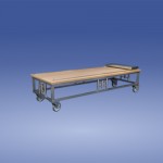 Katafalkwagen Holzplatte mit Rollschlitten**