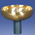 Kerzentülle vergoldet 125mmØ 40mm hoch 