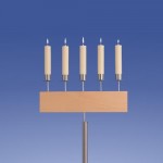 Bernstein Leuchter 5-Flammer, Gerade