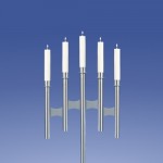 Graphit Leuchter 5-Flammer, Pyramide**