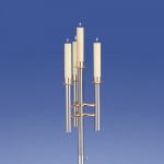 Saphir Leuchter 4-Flammer, dreidimensional*