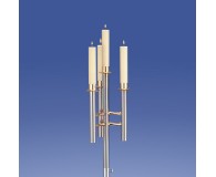 Saphir Leuchter 4-Flammer, dreidimensional*