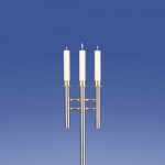 Saphir Leuchter 3-Flammer, Gerade**