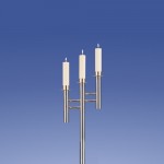 Saphir Leuchter 3-Flammer, Schräge**