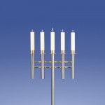 Saphir Leuchter 5-Flammer, Gerade **