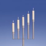 Silber Leuchter 5-Flammer, Schräge**