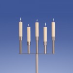Silber Leuchter 5-Flammer, Welle**
