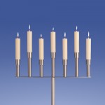 Silber Leuchter 7-Flammer, Welle**