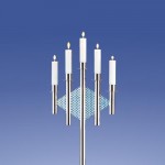 Topas Leuchter 5-Flammer, Pyramide**