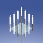 Topas Leuchter 7-Flammer, Pyramide**