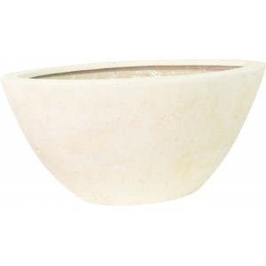 POLYSTONE BOAT Pflanzgefäß, 72x36/33 cm, crème