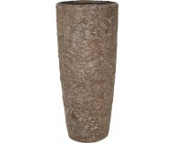 ROCKY Pflanzgefäß, 35/79 cm, sepia-granit