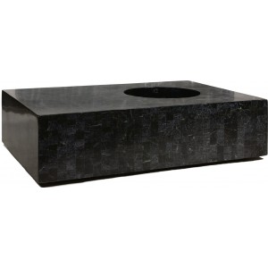 GEO Tisch, 120x80/33 cm, black polished