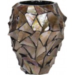 Muschel-Orchideentopf, 17/24 cm, Perlmutt braun